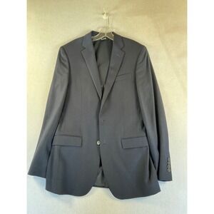 Jos A Bank Traveler Travel Tech Blazer Mens 38Long Slim Fit Navy Blue Wool Blend